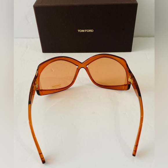 Tom Ford Cheyenne TF903 903 Sunglasses Crystal Orange 48E Authentic 68mm - Picture 12 of 13
